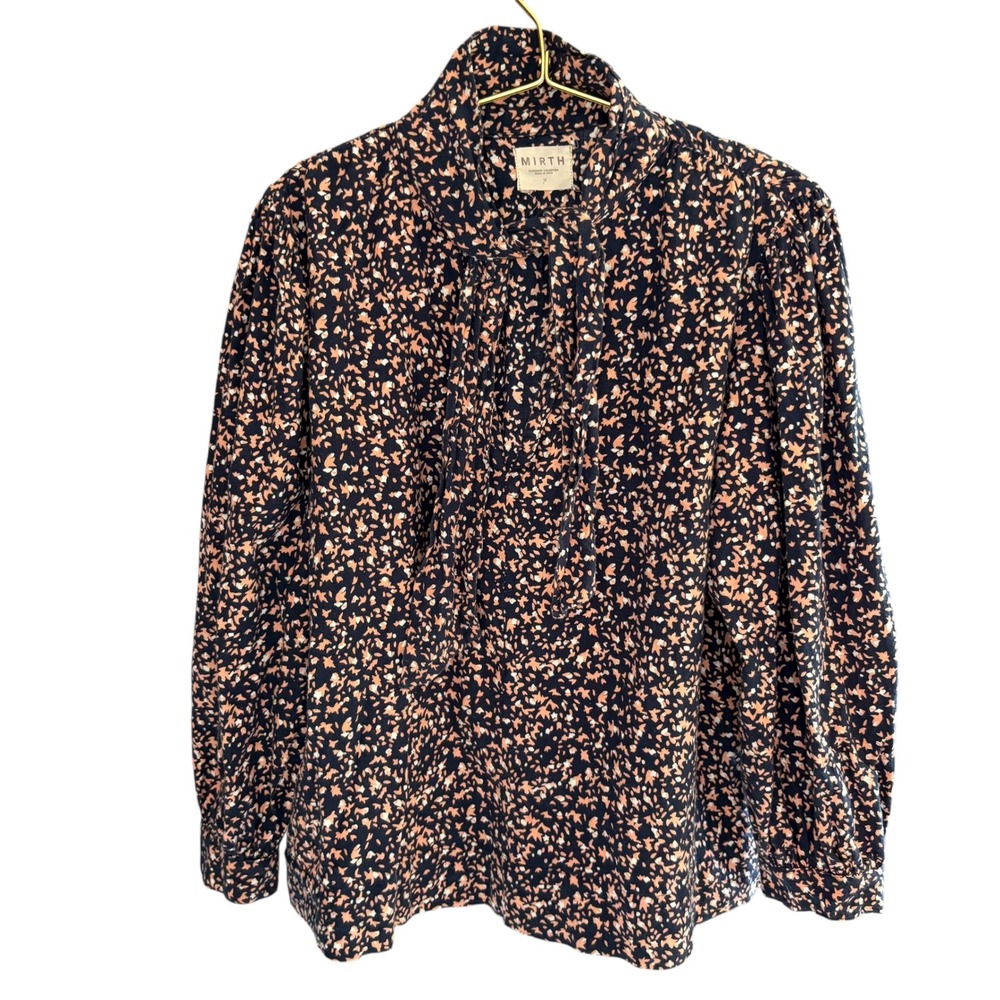 Anthropologie Mirth Women's Floral Print Long Sleeve Button Down Shirt Top‎ Med